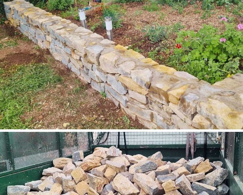 Une jolie reprise des finitions sur un muret en pierres du Var afin de compléter ce superbe chantier ! ✨